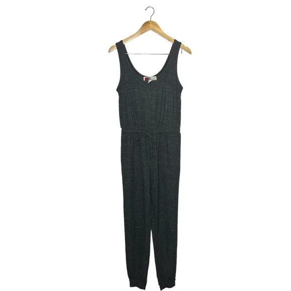 Free People Beach Gray BiCoastal Set Sleeveless Knit Jumpsuit Cardigan Set XS - Picture 7 of 16